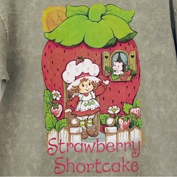 NWOT Strawberry Shortcake Oversized Graphic Tee - Picture 3 of 7